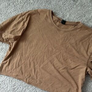 Classic Tan Crop Tee